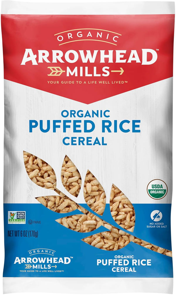 Arrowhead Mills Puffed Rice Cereal, 6 oz Bag (Pack of 6)