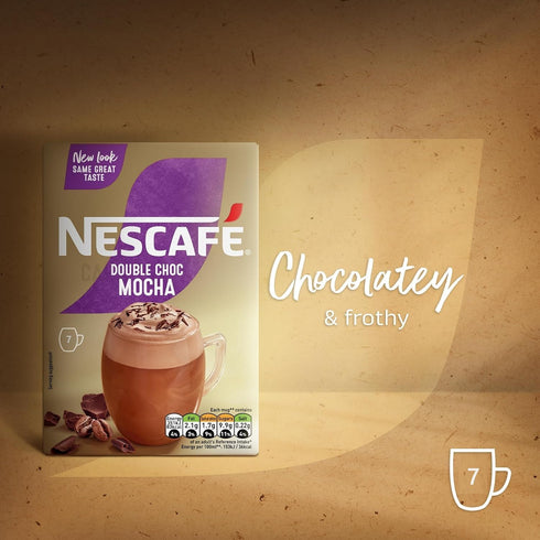 x7 (Pack 6, 42 NESCAF MOCHA Double Choco Instant Coffee Sachets of Total Sachets)
