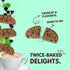 9.9 oz (283g) Tutti Gourmet Gluten Free Pistachio & Cranberry Biscotti, Resealable Cookie Bag Vegan and Halal Snacks