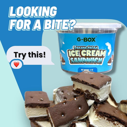 3 OZ) G-BOX Freeze Dried Ice Cream Sandwiches (Vanilla, | Freeze Dried Camping Food, NASA Space Dessert, Halloween
