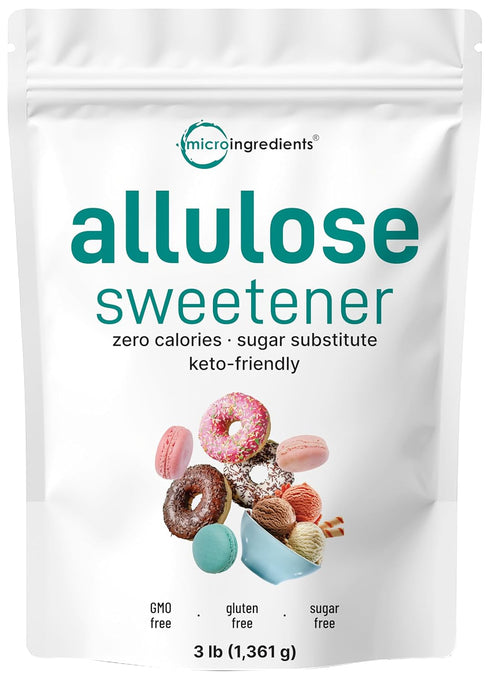 Allulose Sweetener, 3 Pounds (48 Ounces), Zero Calorie, Plant Based Sugar Alternative,