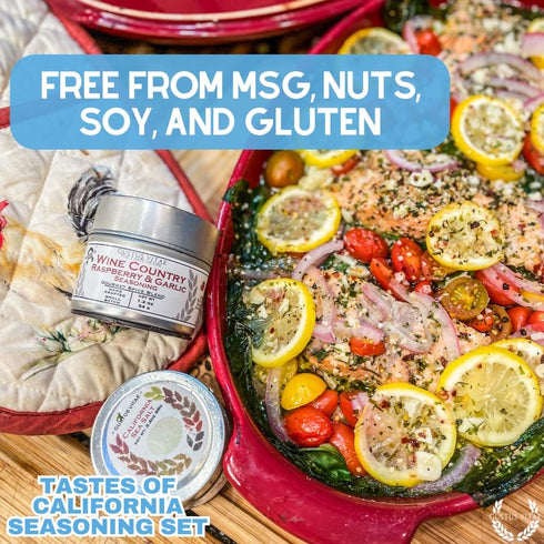 Set Pack Californian Seasonings Gourmet Gift | Tastes of California | Artisanal Spice Blends Six | Non GMO, All Natural