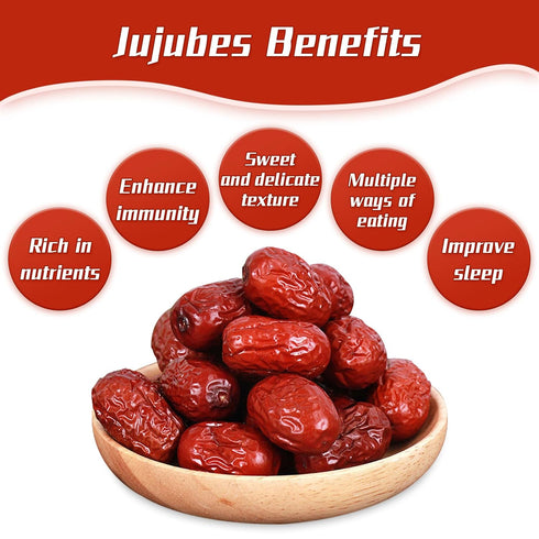 Haomly Date,15.87oz/450g,Natural Jujube Health Snack,Sweet & Chewy & Delicious Dried Dates,Large-size Red Date