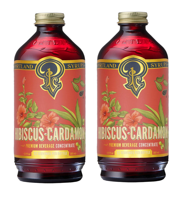 Portland Syrups Hibiscus Cardamom Syrup - Craft Exquisite Cocktails, Mocktails, Tea, Soda,
