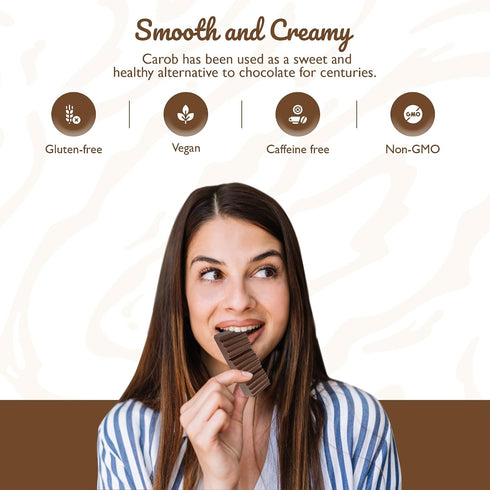 1.38 Oz 12 Pack, Missy J's Organic Carob Peanut Butter Truffley Treats Made with Coconut Sugar, Vegan, Gluten