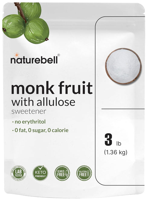 Monk Fruit & Allulose Sweetener with No Erythritol, 3 Pounds | 0