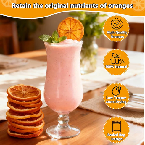 Lifnery 7.05oz/200g, Dried Orange Slices, Dehydrated Orange Slices, Dry Orang e Slice s, Suitable For Christmas