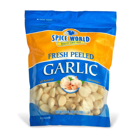 Spice World Peeled Garlic 3 lbs. A1