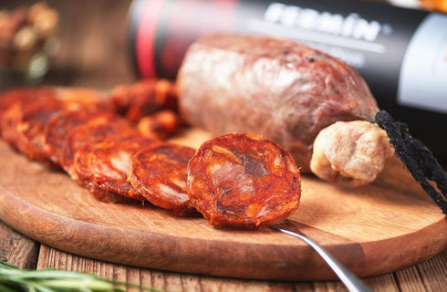(1 LB FERMIN Iberico Acorn-Fed Chorizo Approx) Authentic Dry-Cured Spanish Chorizo Iberico de Bellota