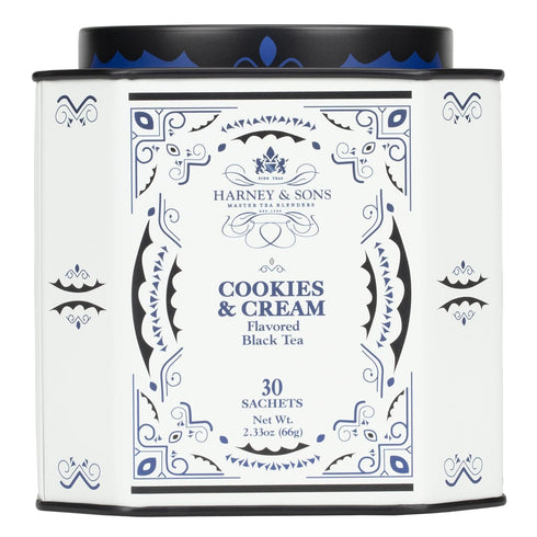 Harney & Sons Cookies & Cream Tea, 30ct count tin, Black tea