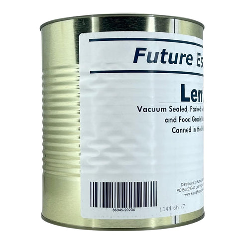 1 #10 5 lbs Can of Future Essentials Lentils, Dried, Can, Net Weight