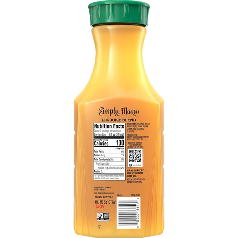 52oz SIMPLY MANGO JUICE DRINK