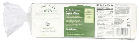 Rudis 12 OZ BAKERY Organic Rocky Mountain Sourdough English Muffins