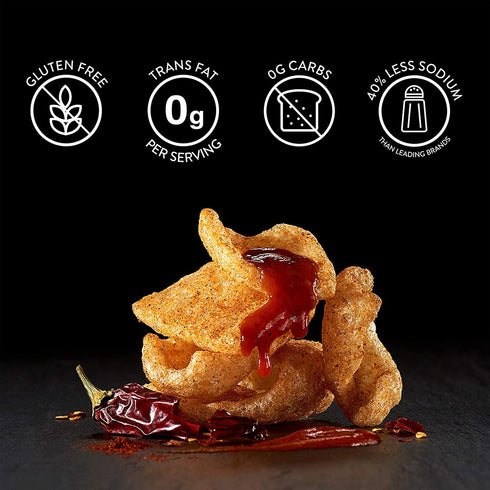 2 OZ (Pack 3) PORQ Artisan Fried Pork Rinds- BBQ & Zesty Chipotle, Keto Friendly Snack