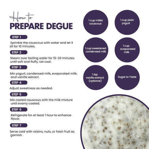 Cuisine228 (400g) Degue (Thiakry, Chakery, Thiacry, Tiakri) Sweet Millet Couscous Dessert Mix | Authentic West African