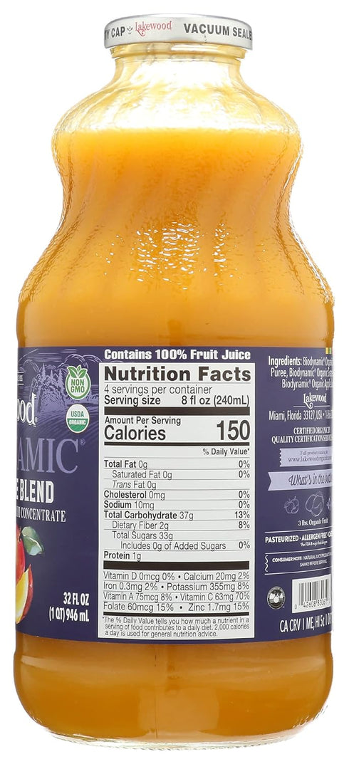 32 Lakewood Organic Biodynamic Mango Nectar, FZ