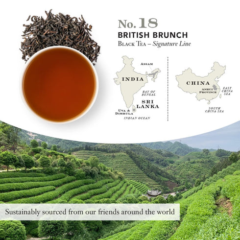 18, 15 1.48oz Steven Smith Teamaker British Brunch No. Caffeinated, Sugar-Free, Full Leaf, English Breakfast Black Tea