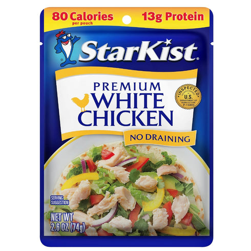 2.6 oz (Pack 12) StarKist Premium White Chicken - Pouch