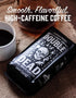 12oz Raven's Brew Coffee High Caffeine Coffee Dark Roast Whole Bean Double Dead