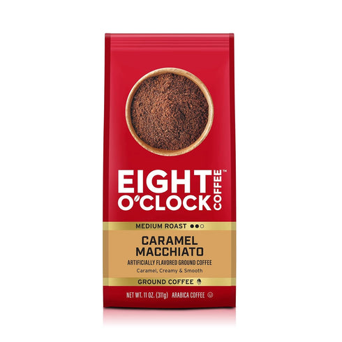 Eight O'Clock Coffee Caramel Macchiato, 11 Ounce (Pack of 1) Medium Roast 100% Arabica Ground Coffee