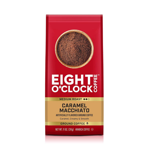Eight O'Clock Coffee Caramel Macchiato, 11 Ounce (Pack of 1) Medium Roast 100% Arabica Ground Coffee