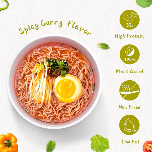 (32g) 16 Packs, VOLO VERO High Protein Ramen Soup Cup, Konjac Noodles, Vegan, Plant-Based, Non-Fried, Low Carb, Low