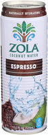 Zola, Water Coconut With Espresso, 17.5 Fl Oz