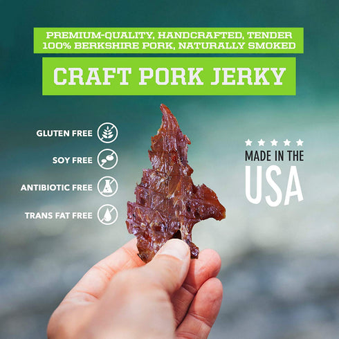 3-Pepper 100% 8 (2.25 oz Big Fork Craft Pork Jerky Spicy Flavor | Bacon-Inspired, Small-Batch Jerky Made from Berkshire