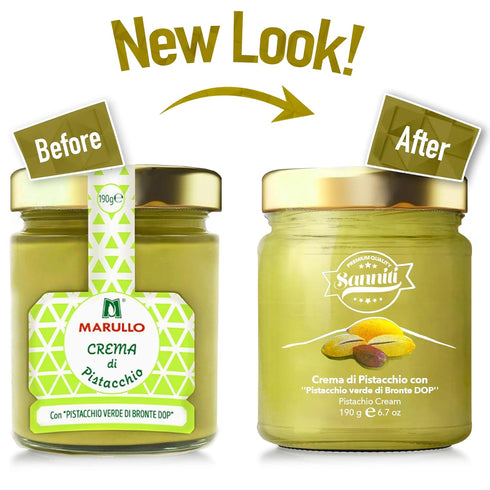 6.7 oz Sanniti Marullo Sicilian Pistachio Spread Crema di Pistacchio Verde di Bronte DOP