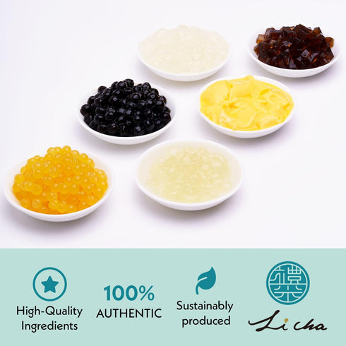 (3.3kg/7.3lbs Li Cha Grass Jelly Concentrated Juice Mix Bottle) | Topping for Bubble Milk Tea, Boba Beverages