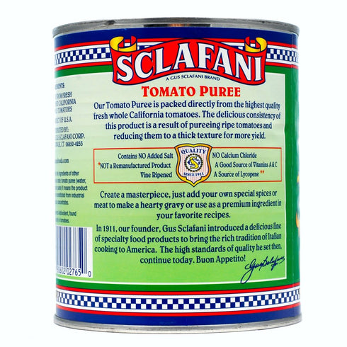 Gus Sclafani Fine Italian Imports (4) 29 Tomato Puree Four ounce cans