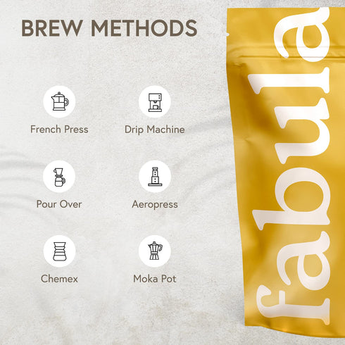 12 Fabula Coffee Decaf Dark Roast Freshly Ground - Organic - Low Acid - Single Origin - Non-GMO - Mold Free - Ounces