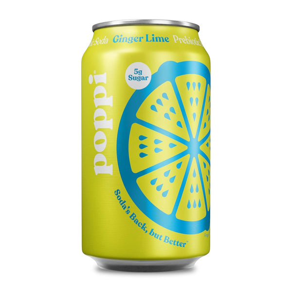 Poppi Lime Ginger Prebiotic Soda, 12 Fz