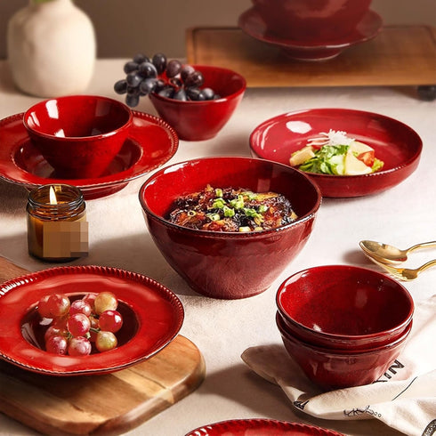 ESTINTENG -7.5 inch Kiln change underglaze color ceramic tableware Japanese Lamian Noodles simple disc.