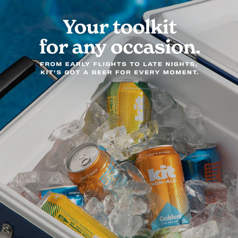 12pk 12 OZ, 4 Pack) Kit Non-Alc - Non-Alcoholic Craft Beer Variety Cans, Blonde, Hazy, Golden, FL Simple Ingredients