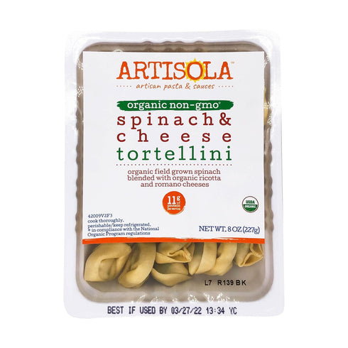 Artisola Organic Spinach and Cheese Tortellini, 8 OZ