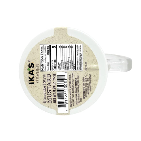 Ika's Garden 8.99 oz Ikas Garden Duesseldorf Style Mustard Smooth & Spicy German Mustard in Reusable Beer Mug, BPA-Free