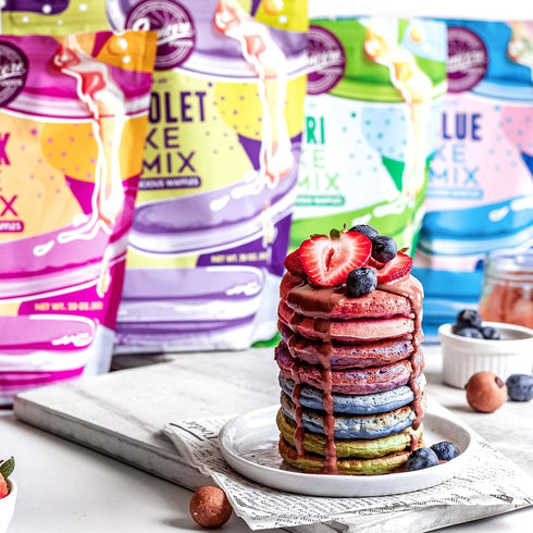 20oz (1 Pack) Suncore Foods Power Pink Pitaya Pancake & Waffle Mix, Non-GMO