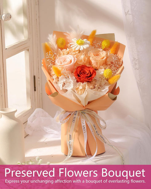 BestFlower Mothers Day Flowers Bouquet Gifts for Mom,Roses Bouquet Gifts for Women Mom Wife from Daughter,Fresh Flowers