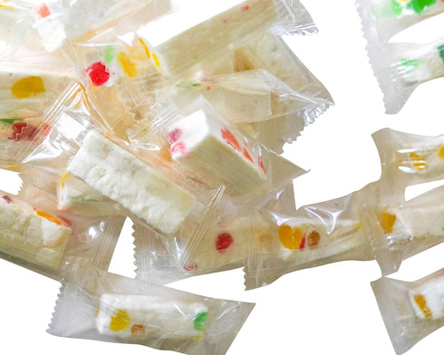 DM Sweets 1 lb Jube Nougats Chewy Candy | of Fruity Jelly Nougat Bites | Individually Wrapped Assorted Treats | Soft
