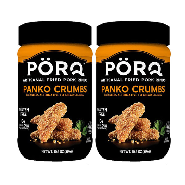PORQ Artisanal Fried Pork Rinds, Panko Crumbs, Breadless Alternative to Bread Crumbs,