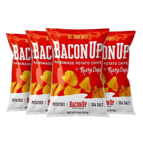 Bacon Up - Handmade Crunchy Healthy Potato Chips - No Preservatives, No