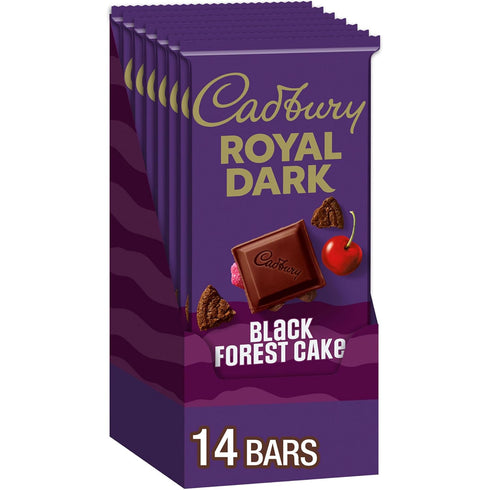 Cadbury ROYAL DARK Black Forest Cake Dark Chocolate Candy Bars, 3.5 oz (14