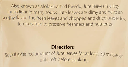 2oz KOPABANA Chopped Dried Jute Leaves | saluyot | Molokhia | Jute| palava| ewedu | lalo | malabar | Egyptian spinach|