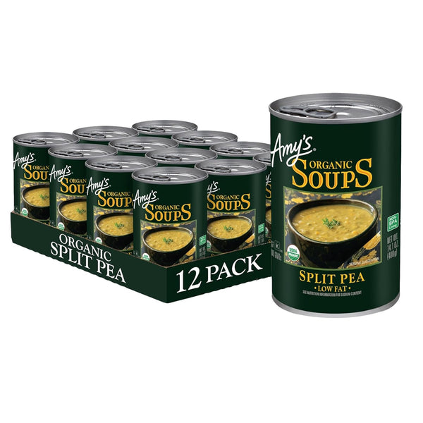 Amy's Soup, Vegan Split Pea Soup, Gluten Free, Made With Organic Split