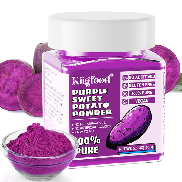 Purple Sweet Potato Powder - Kiigfood 5.3 oz/150g Pure Natural Premium Purple