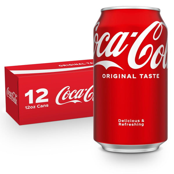 Coca-Cola Fridge Pack Soda Soft Drink, 12 fl oz Cans, 12 Pack