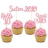 Gyufise 24Pcs Happy 16th Birthday Cupcake Toppers Glitter Hello 16 Sweet 16