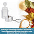 Generic 2 Mini Garlic Powder Keychain Bottle Travel Spice Jar Small AS Container w/ Labels Portable Salt & Pepper