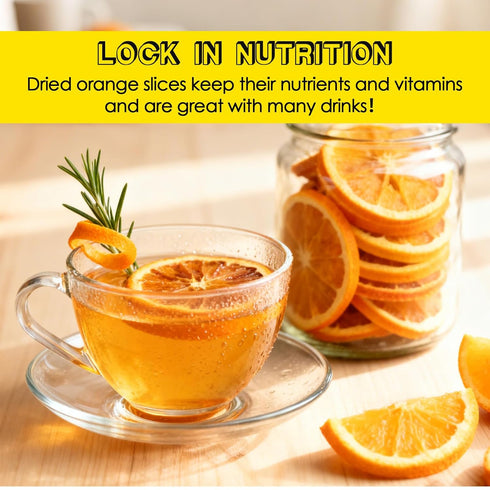 250G/8.82OZ (50 65 Dried Orange Slices, to slices) Dehydrated Orange Slices, NO Additives Dry Orang-e Slice-s